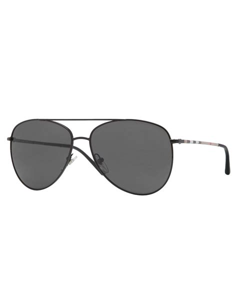 burberry aviator sunglass black|Pilot Sunglasses in Black .